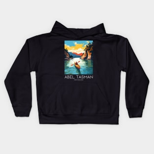 A Pop Art Travel Print of Abel Tasman National Park - New Zealand Kids Hoodie